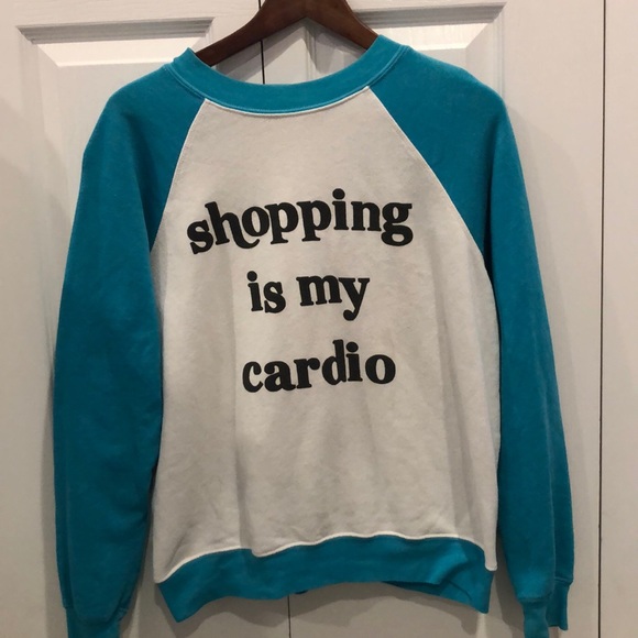 Wildfox Tops - Wildfox white and teal sweatshirt